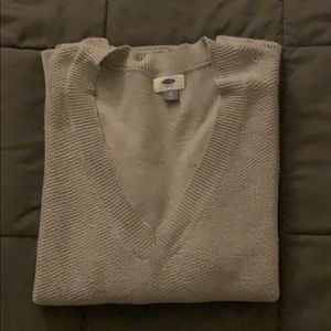 Grey V-Neck Sweater